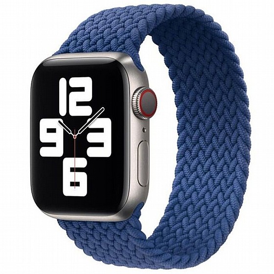 ����� �� / ������ ���� Single Turn Braided Nylon Band ���� LaTera ����� ��� ����: Apple Watch 42mm/44mm/45mm (��� Blue)