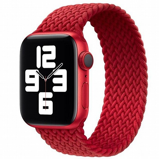 ����� �� / ������ ���� Single Turn Braided Nylon Band ���� LaTera ����� ��� ����: Apple Watch 38mm/40mm/41mm (��� Red)