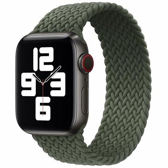 ����� �� / ������ ���� Single Turn Braided Nylon Band ���� LaTera ����� ��� ����: Apple Watch 38mm/40mm/41mm (��� Green)