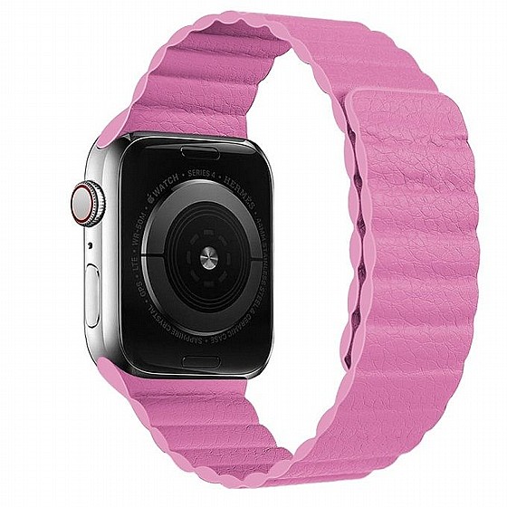 ����� ��� ����   Two Loop Magnetic Leather Band ���� LaTera ����� ��� ����: Apple Watch 42mm/44mm/45mm (��� Pink)