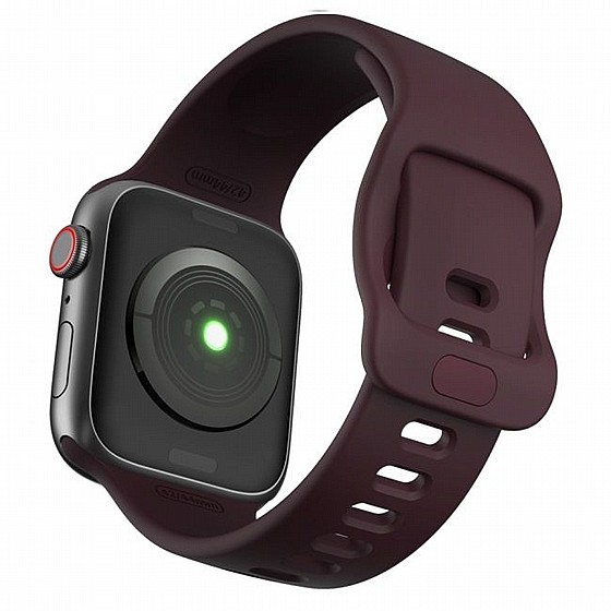 ����� ������� ����  Wrist Strap Silicone Band ���� LaTera ����� ��� ����: Apple Watch 42mm/44mm/45mm (��� Wine Red)