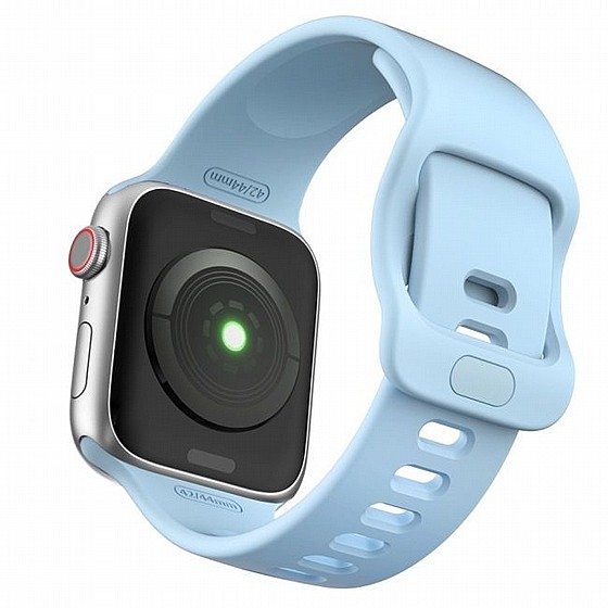 ����� ������� ����  Wrist Strap Silicone Band ���� LaTera ����� ��� ����: Apple Watch 42mm/44mm/45mm (��� Baby Blue)