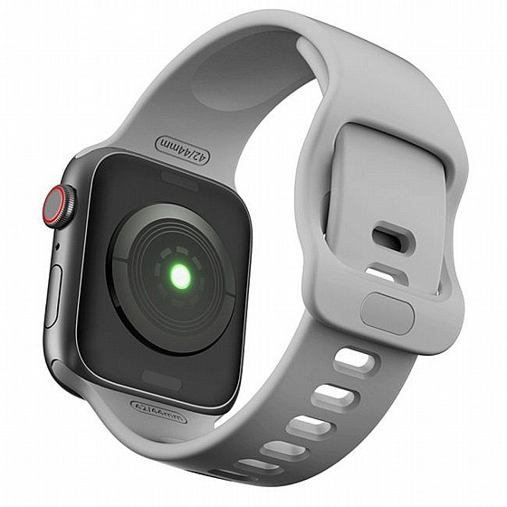 ����� ������� ����  Wrist Strap Silicone Band ���� LaTera ����� ��� ����: Apple Watch 42mm/44mm/45mm (��� Light Grey)