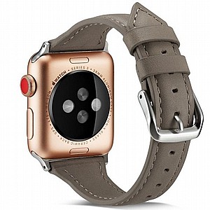 רצועת עור מדגם Thin Leather Band מבית LaTera לשעון חכם מדגם: Apple Watch 42mm/44mm/45mm (צבע Grey) רצועת עור מדגם Thin Leather Band מבית LaTera לשעון חכם מדגם: Apple Watch 42mm/44mm/45mm (צבע Grey)