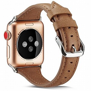 ����� ��� ����  Thin Leather Band ���� LaTera ����� ��� ����: Apple Watch 42mm/44mm/45mm (��� Brown)