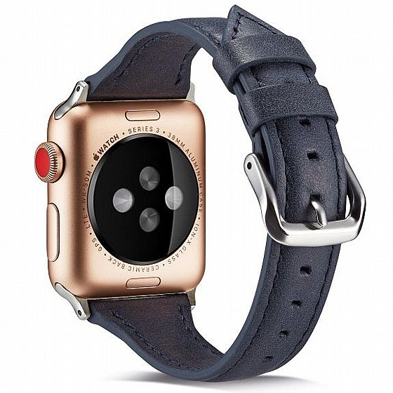 ����� ��� ����   Thin Leather Band ���� LaTera ����� ��� ����: Apple Watch 38mm/40mm/41mm (��� Blue)