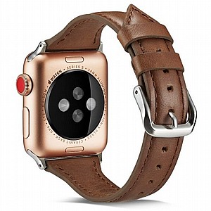 רצועת עור מדגם Thin Leather Band מבית LaTera לשעון חכם מדגם: Apple Watch 38mm/40mm/41mm (צבע Dark Brown) רצועת עור מדגם Thin Leather Band מבית LaTera לשעון חכם מדגם: Apple Watch 38mm/40mm/41mm (צבע Dark Brown)
