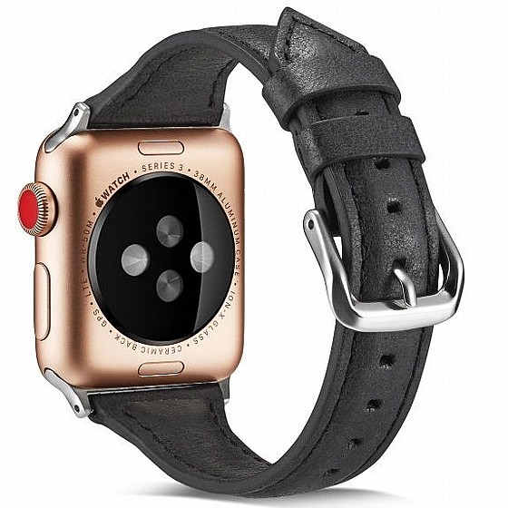 ����� ��� ����   Thin Leather Band ���� LaTera ����� ��� ����: Apple Watch 38mm/40mm/41mm (��� Black)