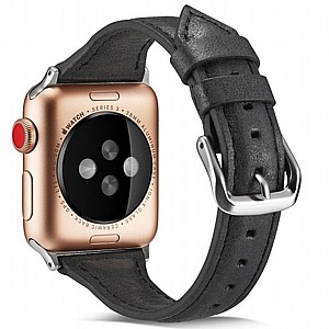 ����� ��� ����   Thin Leather Band ���� LaTera ����� ��� ����: Apple Watch 38mm/40mm/41mm (��� Black)