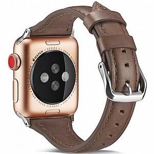 רצועת עור מדגם Thin Leather Band מבית LaTera לשעון חכם מדגם: Apple Watch 38mm/40mm/41mm (צבע Coffee) רצועת עור מדגם Thin Leather Band מבית LaTera לשעון חכם מדגם: Apple Watch 38mm/40mm/41mm (צבע Coffee)