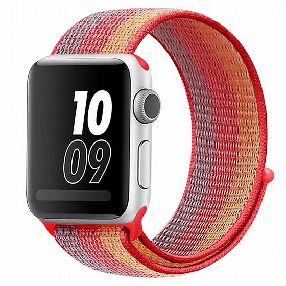 ����� �� / ������ ���� Loop Nylon Band ���� LaTera ����� ��� ����: Apple Watch 38mm/40mm/41mm (��� Yellow Orange)
