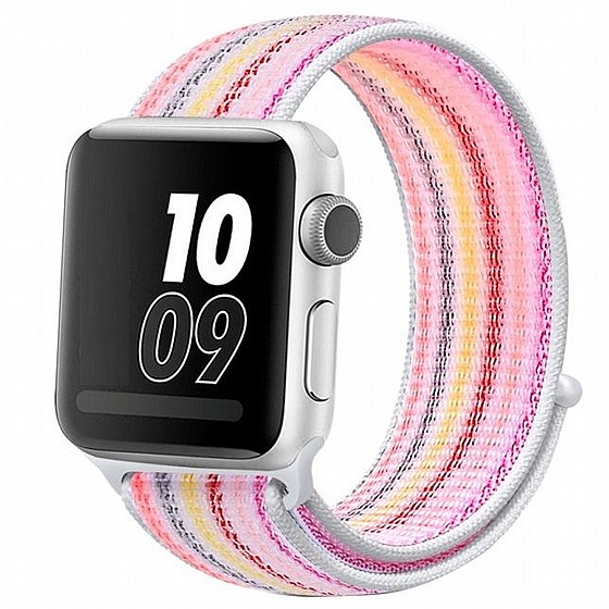 ����� �� / ������ ���� Loop Nylon Band ���� LaTera ����� ��� ����: Apple Watch 38mm/40mm/41mm (��� Pinstripe Powder)
