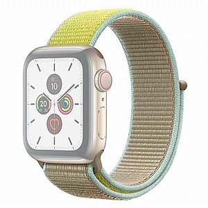 ����� �� / ������ ���� Color Matching Nylon Band ���� LaTera ����� ��� ����: Apple Watch 42mm/44mm/45mm (��� Green/Baby Blue)