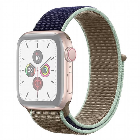 ����� �� / ������ ���� Color Matching Nylon Band ���� LaTera ����� ��� ����: Apple Watch 42mm/44mm/45mm (��� Blue/Green)