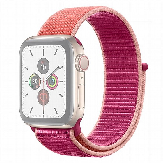 ����� �� / ������ ���� Color Matching Nylon Band ���� LaTera ����� ��� ����: Apple Watch 42mm/44mm/45mm (��� Orange/Rose Red)