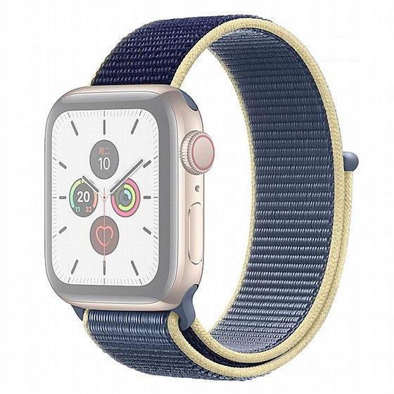 ����� �� / ������ ���� Color Matching Nylon Band ���� LaTera ����� ��� ����: Apple Watch 38mm/40mm/41mm (��� Blue/Yellow)
