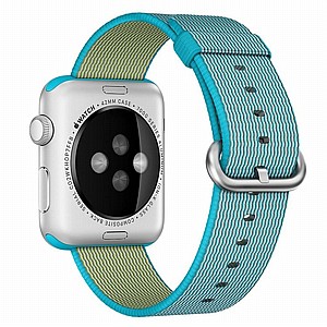 ����� �� / ������ ���� Woven Nylon Band ���� LaTera ����� ��� ����: Apple Watch 42mm/44mm/45mm (��� Scuba Blue)