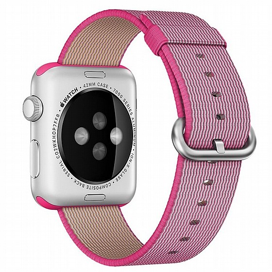 ����� �� / ������ ���� Woven Nylon Band ���� LaTera ����� ��� ����: Apple Watch 38mm/40mm/41mm (��� Pink)