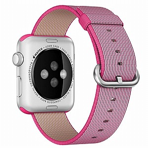 רצועת בד / ניילון מדגם Woven Nylon Band מבית LaTera לשעון חכם מדגם: Apple Watch 38mm/40mm/41mm (צבע Pink) רצועת בד / ניילון מדגם Woven Nylon Band מבית LaTera לשעון חכם מדגם: Apple Watch 38mm/40mm/41mm (צבע Pink)
