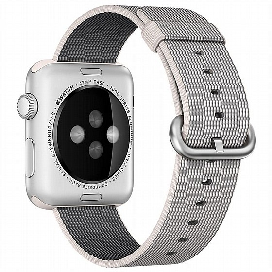 ����� �� / ������ ���� Woven Nylon Band ���� LaTera ����� ��� ����: Apple Watch 38mm/40mm/41mm (��� Pearl)