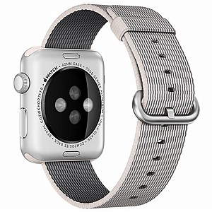 רצועת בד / ניילון מדגם Woven Nylon Band מבית LaTera לשעון חכם מדגם: Apple Watch 38mm/40mm/41mm (צבע Pearl) רצועת בד / ניילון מדגם Woven Nylon Band מבית LaTera לשעון חכם מדגם: Apple Watch 38mm/40mm/41mm (צבע Pearl)