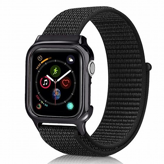 ����� �� / ������ ���� Simple Fashion Nylon Band ���� LaTera ����� ��� ����: Apple Watch 42mm/44mm/45mm (��� black )