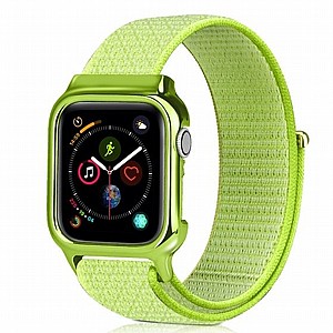 רצועת בד / ניילון מדגם Simple Fashion Nylon Band מבית LaTera לשעון חכם מדגם: Apple Watch 42mm/44mm/45mm (צבע Bright yellow) רצועת בד / ניילון מדגם Simple Fashion Nylon Band מבית LaTera לשעון חכם מדגם: Apple Watch 42mm/44mm/45mm (צבע Bright yellow)