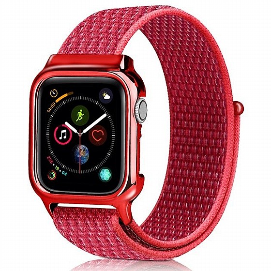 ����� �� / ������ ���� Simple Fashion Nylon Band ���� LaTera ����� ��� ����: Apple Watch 42mm/44mm/45mm (��� Hibiscus Pink)