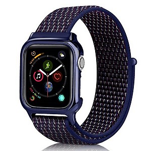 ����� �� / ������ ���� Simple Fashion Nylon Band ���� LaTera ����� ��� ����: Apple Watch 42mm/44mm/45mm (��� Indigo)