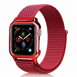 ����� �� / ������ ���� Simple Fashion Nylon Band ���� LaTera ����� ��� ����: Apple Watch 42mm/44mm/45mm (��� Red)