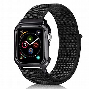 רצועת בד / ניילון מדגם Simple Fashion Nylon Band מבית LaTera לשעון חכם מדגם: Apple Watch 38mm/40mm/41mm (צבע black) רצועת בד / ניילון מדגם Simple Fashion Nylon Band מבית LaTera לשעון חכם מדגם: Apple Watch 38mm/40mm/41mm (צבע black)