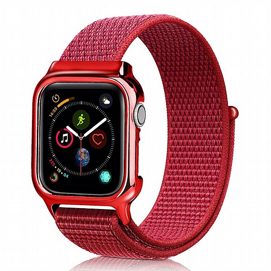 ����� �� / ������ ���� Simple Fashion Nylon Band ���� LaTera ����� ��� ����: Apple Watch 38mm/40mm/41mm (��� Red)