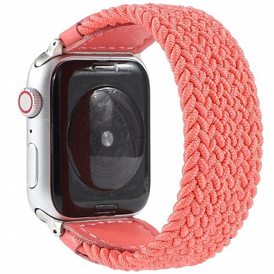 ����� �� / ������ ���� Braided Nylon Band ���� LaTera ����� ��� ����: Apple Watch 42mm/44mm/45mm (��� Rose Red)
