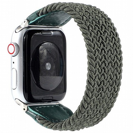 ����� �� / ������ ���� Braided Nylon Band ���� LaTera ����� ��� ����: Apple Watch 38mm/40mm/41mm (��� Army Green)