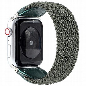 רצועת בד / ניילון מדגם Braided Nylon Band מבית LaTera לשעון חכם מדגם: Apple Watch 38mm/40mm/41mm (צבע Army Green) רצועת בד / ניילון מדגם Braided Nylon Band מבית LaTera לשעון חכם מדגם: Apple Watch 38mm/40mm/41mm (צבע Army Green)