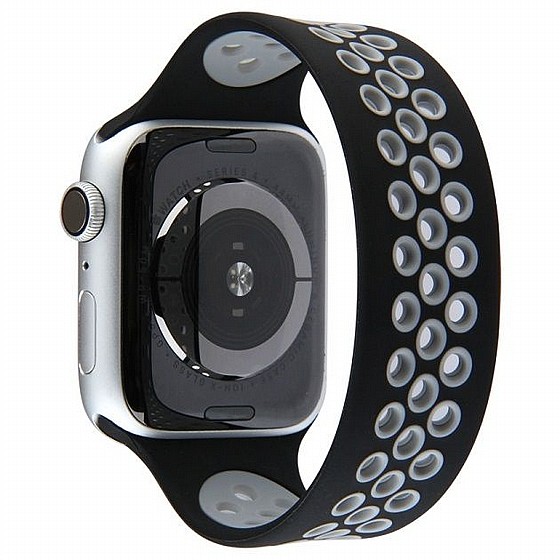 ����� ������� ����  Elastic Sport Silicone Band ���� LaTera ����� ��� ����: Apple Watch 38mm/40mm/41mm (��� Black/Grey)