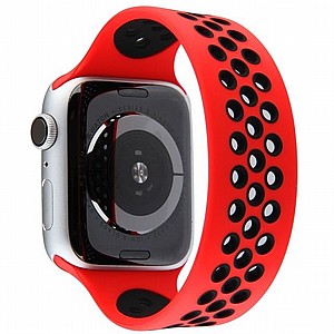 ����� ������� ����  Elastic Sport Silicone Band ���� LaTera ����� ��� ����: Apple Watch 38mm/40mm/41mm (��� Red/Black)