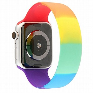 ����� ������� ����  Rainbow Solo Silicone Band ���� LaTera ����� ��� ����: Apple Watch 42mm/44mm/45mm (��� Striped Rainbow)