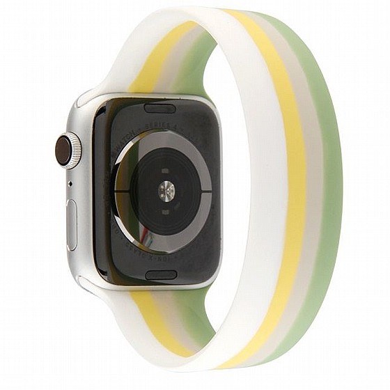 ����� ������� ����  Rainbow Solo Silicone Band ���� LaTera ����� ��� ����: Apple Watch 42mm/44mm/45mm (��� Green/Yellow Rainbow)