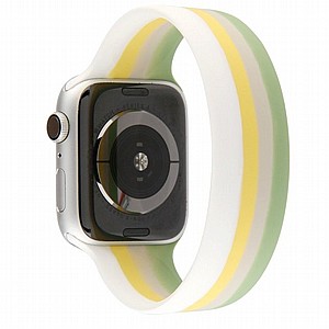 ����� ������� ����  Rainbow Solo Silicone Band ���� LaTera ����� ��� ����: Apple Watch 42mm/44mm/45mm (��� Green/Yellow Rainbow)