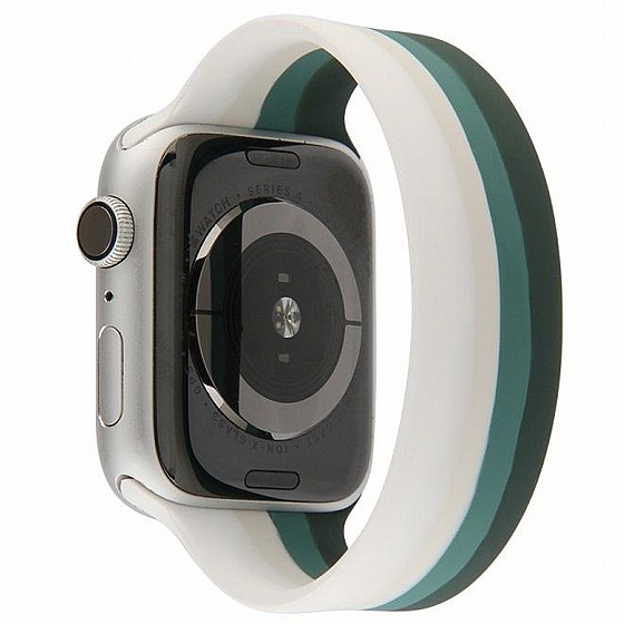 ����� ������� ����  Rainbow Solo Silicone Band ���� LaTera ����� ��� ����: Apple Watch 38mm/40mm/41mm (��� Green Rainbow)