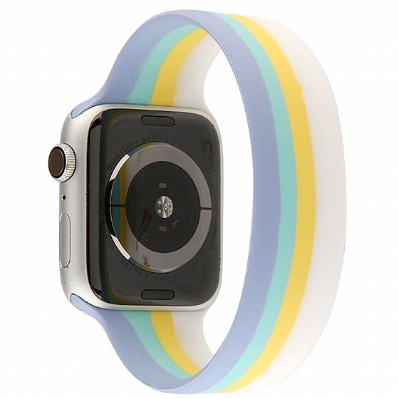 ����� ������� ����  Rainbow Solo Silicone Band ���� LaTera ����� ��� ����: Apple Watch 38mm/40mm/41mm (��� Blue/Yellow Rainbow)