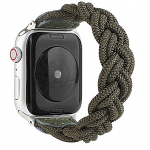 רצועת בד / ניילון מדגם Elastic Woven Nylon Band מבית LaTera לשעון חכם מדגם: Apple Watch 42mm/44mm/45mm (צבע Dark Green) רצועת בד / ניילון מדגם Elastic Woven Nylon Band מבית LaTera לשעון חכם מדגם: Apple Watch 42mm/44mm/45mm (צבע Dark Green)