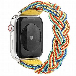����� �� / ������ ���� Elastic Woven Nylon Band ���� LaTera ����� ��� ����: Apple Watch 42mm/44mm/45mm (��� Yellow/Green/Orange)