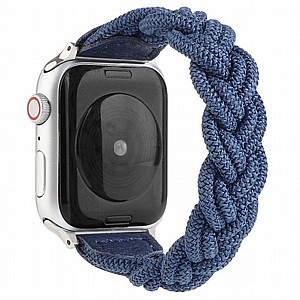 ����� �� / ������ ���� Elastic Woven Nylon Band ���� LaTera ����� ��� ����: Apple Watch 42mm/44mm/45mm (��� Blue)
