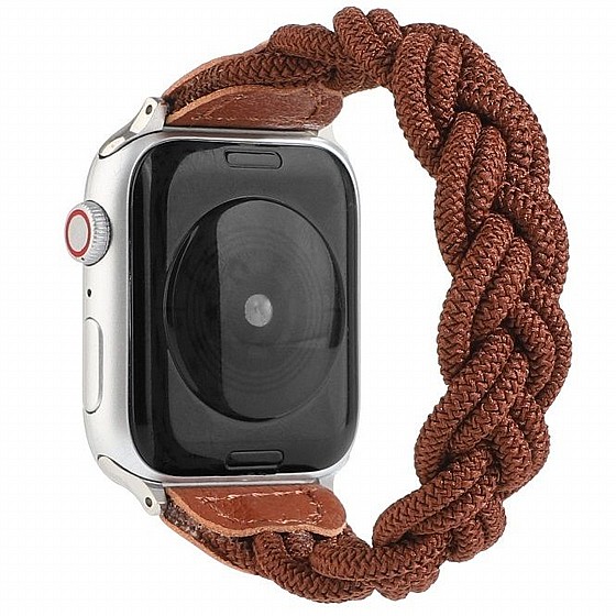 ����� �� / ������ ���� Elastic Woven Nylon Band ���� LaTera ����� ��� ����: Apple Watch 42mm/44mm/45mm (��� Coffee)