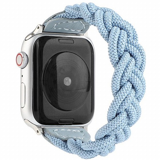 ����� �� / ������ ���� Elastic Woven Nylon Band ���� LaTera ����� ��� ����: Apple Watch 42mm/44mm/45mm (��� Sky Blue)