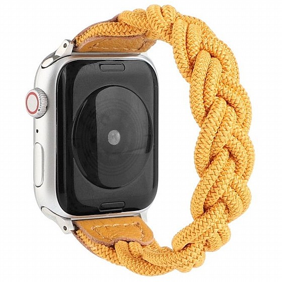 ����� �� / ������ ���� Elastic Woven Nylon Band ���� LaTera ����� ��� ����: Apple Watch 38mm/40mm/41mm (��� Yellow)