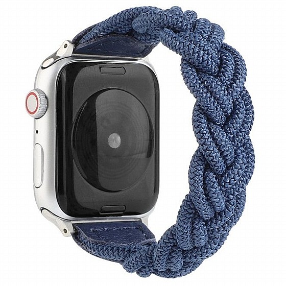 ����� �� / ������ ���� Elastic Woven Nylon Band ���� LaTera ����� ��� ����: Apple Watch 38mm/40mm/41mm (��� Blue)