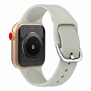רצועת סיליקון מדגם Solid Color Silicone Band מבית LaTera לשעון חכם מדגם: Apple Watch 42mm/44mm/45mm (צבע Grey) רצועת סיליקון מדגם Solid Color Silicone Band מבית LaTera לשעון חכם מדגם: Apple Watch 42mm/44mm/45mm (צבע Grey)